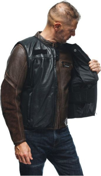 Geaca Moto Piele Smart Black 23