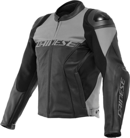 Geaca Moto Piele Racing 4 Perf. Black Charcoal-Gray 23
