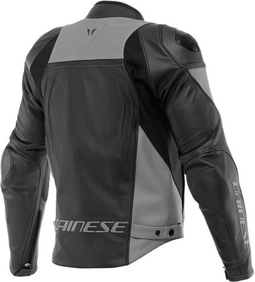 Geaca Moto Piele Racing 4 Perf. Black Charcoal-Gray 23