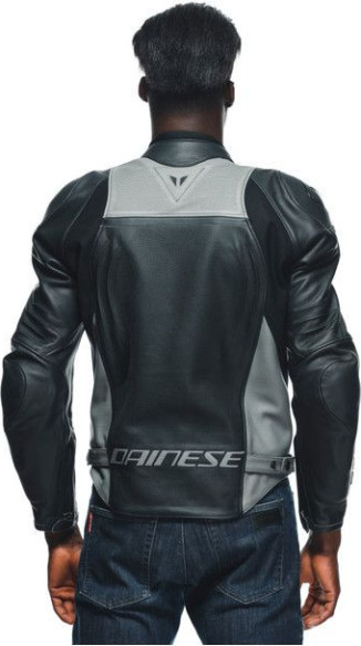 Geaca Moto Piele Racing 4 Perf. Black Charcoal-Gray 23
