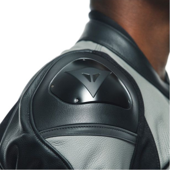 Geaca Moto Piele Racing 4 Perf. Black Charcoal-Gray 23