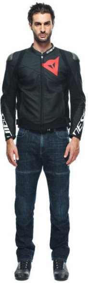 Geaca Moto Piele Sportiva Black-Matt Black-Matt Black-Matt 23