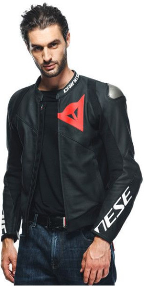 Geaca Moto Piele Sportiva Black-Matt Black-Matt Black-Matt 23