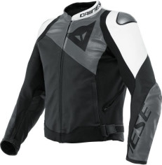 Geaca Moto Piele Sportiva Black-Matt Anthracite White 23