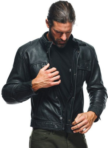 Geaca Moto Piele Atlas Black 23