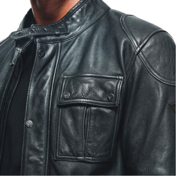 Geaca Moto Piele Atlas Black 23