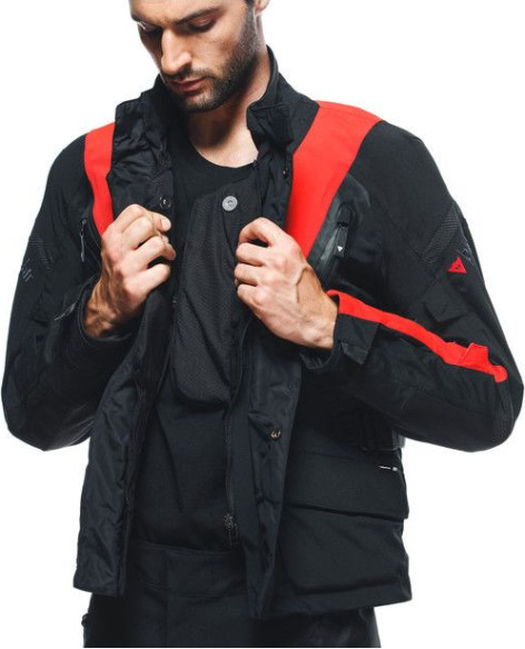Geaca Moto Textila Stelvio D-Air D-Dry Xt Black Lava-Red 23