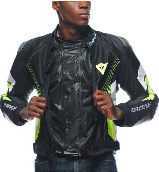 Geaca Moto Textila Super Rider 2 Absoluteshell Black White Fluo-Yellow 23