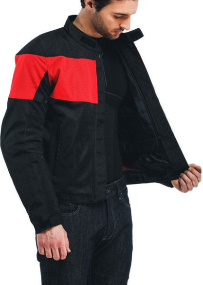 Geaca Moto Textila Elettrica Air Tex Black Black Lava-Red 23
