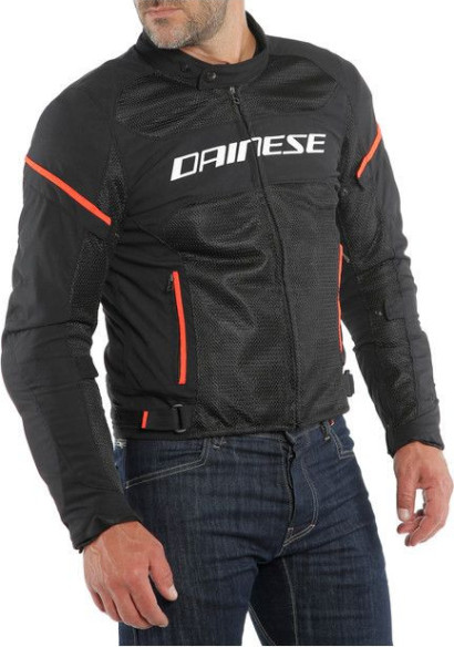 Geaca Moto Textila Air Frame D1 Tex Black White Fluo-Red 23