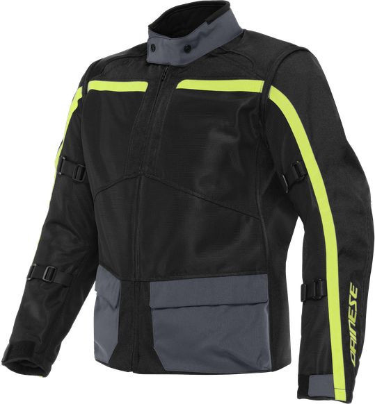 Geaca Moto Textila Outlaw Tex Black Black Ebony Fluo-Yellow 23