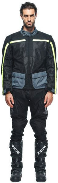 Geaca Moto Textila Outlaw Tex Black Black Ebony Fluo-Yellow 23
