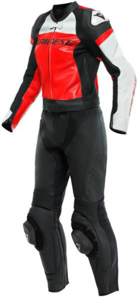 Combinezon Moto Piele Dama Mirage 2 PCS Black Lava-Red White 23