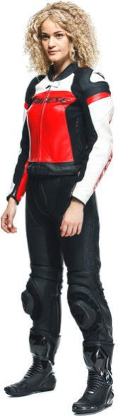 Combinezon Moto Piele Dama Mirage 2 PCS Black Lava-Red White 23