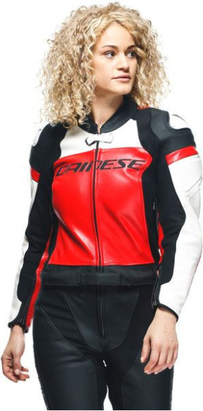 Combinezon Moto Piele Dama Mirage 2 PCS Black Lava-Red White 23