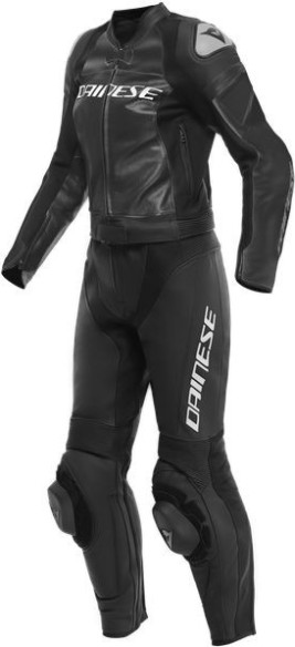 Combinezon Moto Piele Dama Mirage 2 PCS Black Black White 23