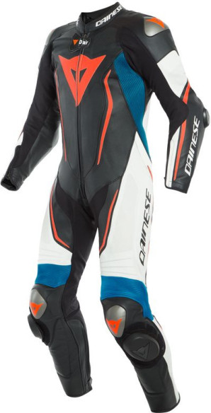 Combinezon Moto Piele Misano 2 D-Air Perforated 1Pc Black-Matt White Light-Blue 23