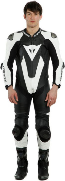 Combinezon Moto Piele Laguna Seca 5 1Pc Perforated Black White 23
