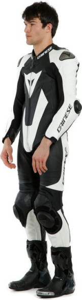Combinezon Moto Piele Laguna Seca 5 1Pc Perforated Black White 23