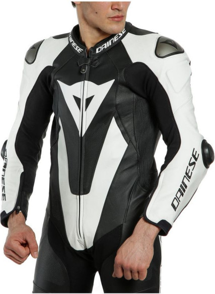 Combinezon Moto Piele Laguna Seca 5 1Pc Perforated Black White 23