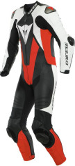 Combinezon Moto Piele Laguna Seca 5 1Pc Perforated Black White Fluo-Red 23