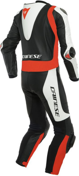 Combinezon Moto Piele Laguna Seca 5 1Pc Perforated Black White Fluo-Red 23