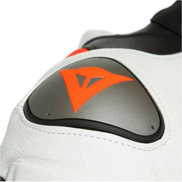 Combinezon Moto Piele Laguna Seca 5 1Pc Perforated Black White Fluo-Red 23