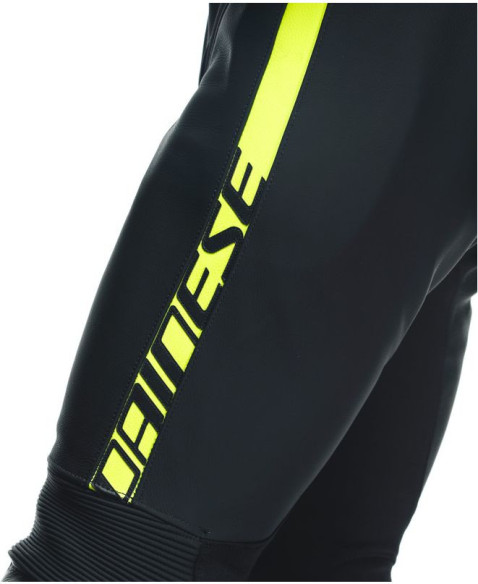 Combinezon Moto Piele Avro 4 2Pcs Black-Matt Charcoal-Gray Fluo-Yellow 23