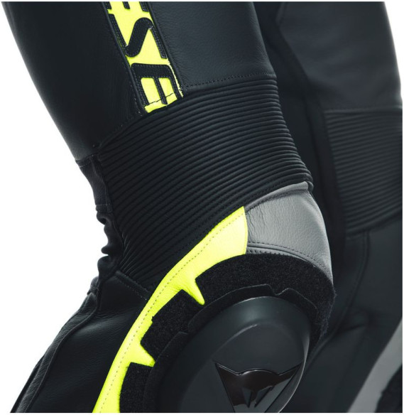 Combinezon Moto Piele Avro 4 2Pcs Black-Matt Charcoal-Gray Fluo-Yellow 23