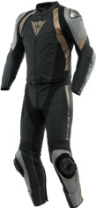 Combinezon Moto Piele Avro 4 2Pcs Black-Matt Charcoal-Gray Tibetan-Platinum 23