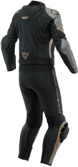 Combinezon Moto Piele Avro 4 2Pcs Black-Matt Charcoal-Gray Tibetan-Platinum 23
