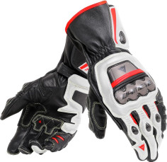 Manusi Moto Textile Full Metal 6 Black White Lava-Red 23