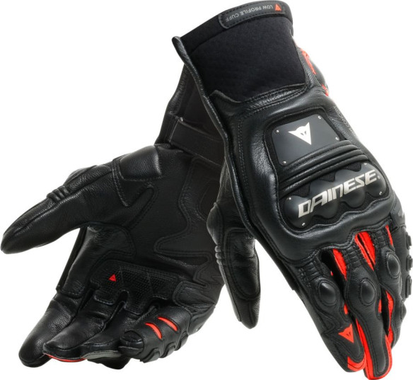 Manusi Moto Textile Steel-Pro In Black Fluo-Red 23