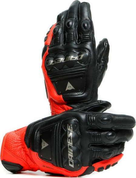 Manusi Moto Textile 4-Stroke 2 Black Fluo-Red 23
