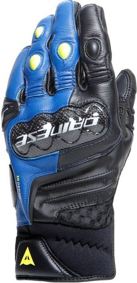 Manusi Moto Piele Carbon 4 Short Racing-Blue Black Fluo-Yellow 23