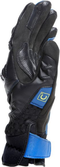 Manusi Moto Piele Carbon 4 Short Racing-Blue Black Fluo-Yellow 23