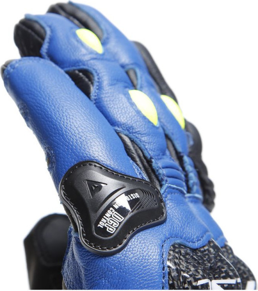 Manusi Moto Piele Carbon 4 Short Racing-Blue Black Fluo-Yellow 23