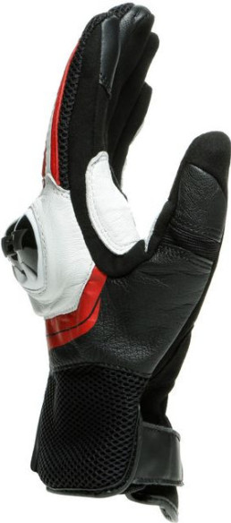 Manusi Moto Piele Mig 3 Unisex Black White Lava-Red 23