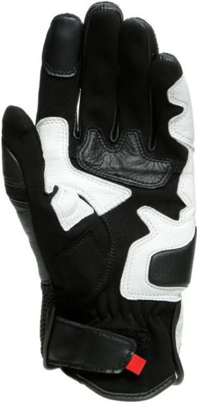 Manusi Moto Piele Mig 3 Unisex Black White Lava-Red 23