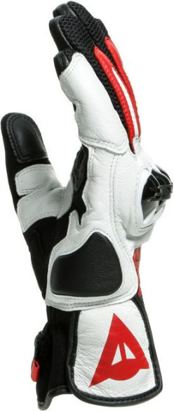 Manusi Moto Piele Mig 3 Unisex Black White Lava-Red 23