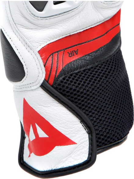 Manusi Moto Piele Mig 3 Unisex Black White Lava-Red 23