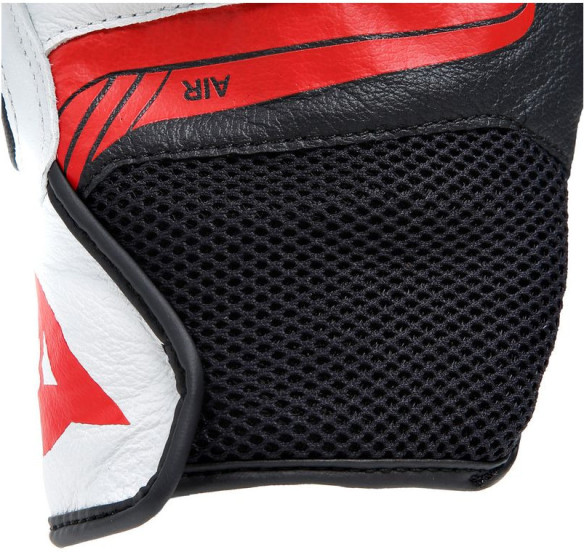 Manusi Moto Piele Mig 3 Unisex Black White Lava-Red 23