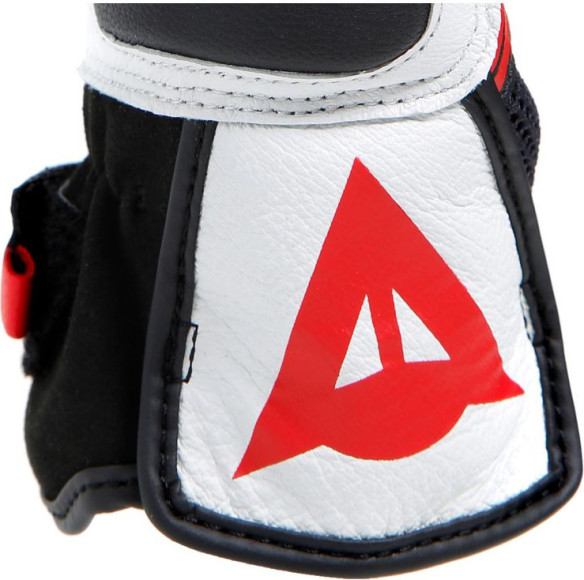 Manusi Moto Piele Mig 3 Unisex Black White Lava-Red 23