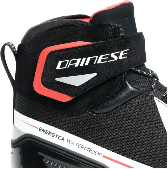 Ghete Moto Energyca D-Wp Black White Lava-Red 23
