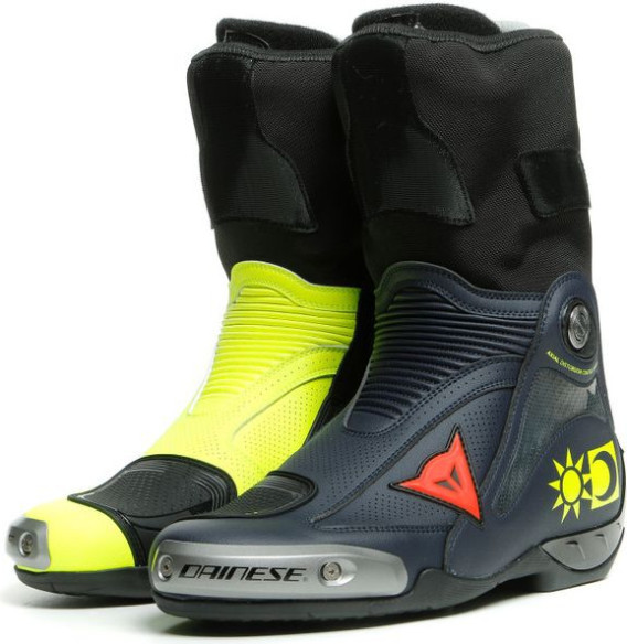 Cizme Moto Racing Axial D1 Replica Valentino Giallo-Fluo Blu-Reggiani 23