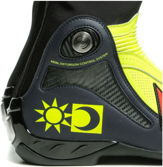 Cizme Moto Racing Axial D1 Replica Valentino Giallo-Fluo Blu-Reggiani 23