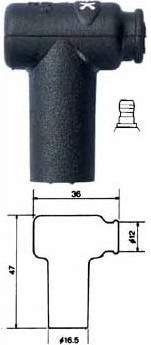 NGK - PIPA BACHELITA - LB05EMH ROSU
