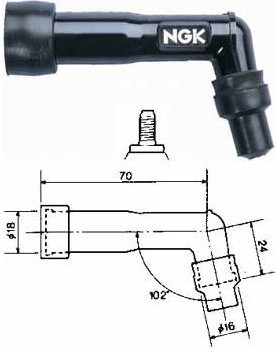 NGK - PIPA BACHELITA - XD05F