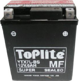 TOPLITE YUASA - YTX7L-BS (FARA INTR. INCL. ACID)