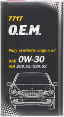 MANNOL ULEI O.E.M PENTRU MERCEDES BENZ SYNTHETIC 0W-30 4L